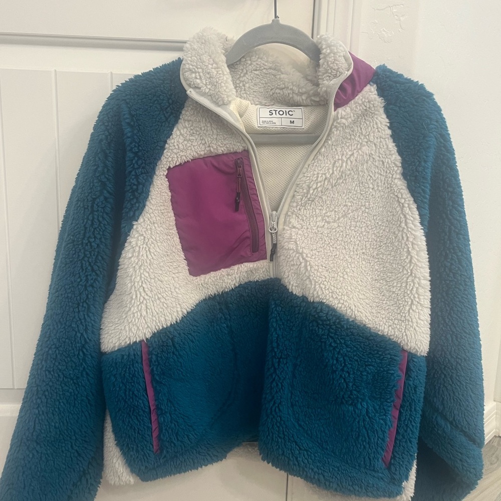 Stoic MTN 1/2 zip Sherpa pullover size M